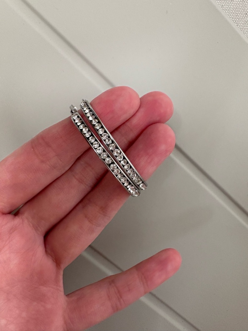 Crystal Hoop Earrings - Elegant Sparkle